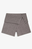 Nolan Cable Cloud Knit Mini Short Dark Pearl