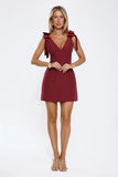 Understated Luxury Mini Dress Burgundy