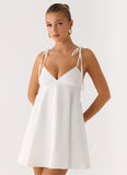 Take Me High Mini Dress White