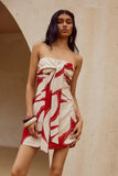 ARLETTE STRAPLESS MINI DRESS ARLETTE RED