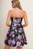 GARDEN PARTY CHIC WOVEN MINI DRESS