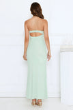 Cant Get Enough Strapless Maxi Dress Sage