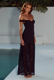 SHAYLA OFF SHOULDER MAXI DRESS BLACK