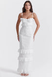 white broderie maxi dress
