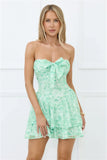 Empowered Vibe Strapless Mini Dress Green