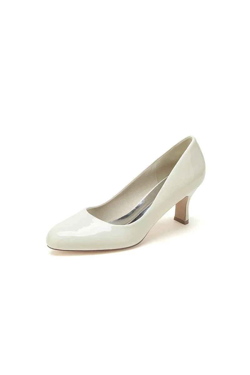 Patent Leather Wedding Block Heels