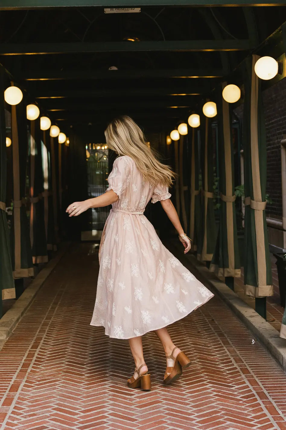 Gloria Embroidered Midi Dress