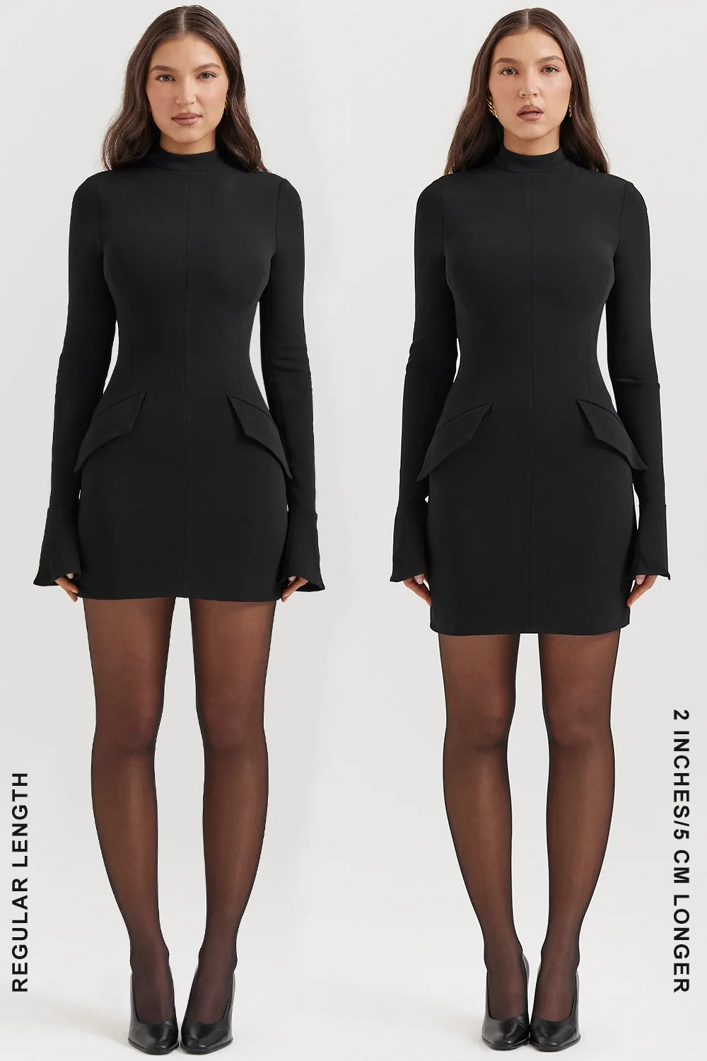 black mini dress