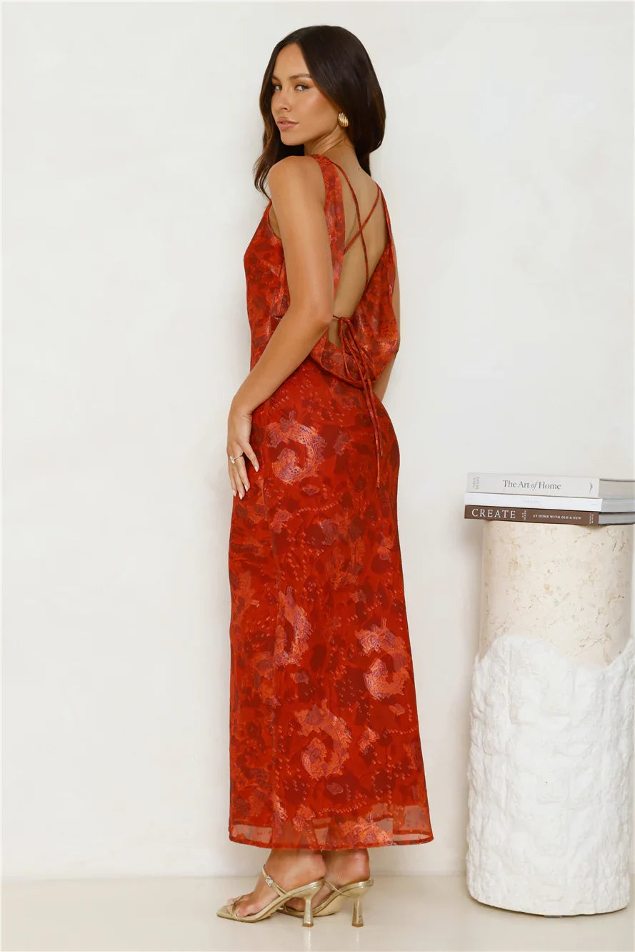 Amani Maxi Dress Rust