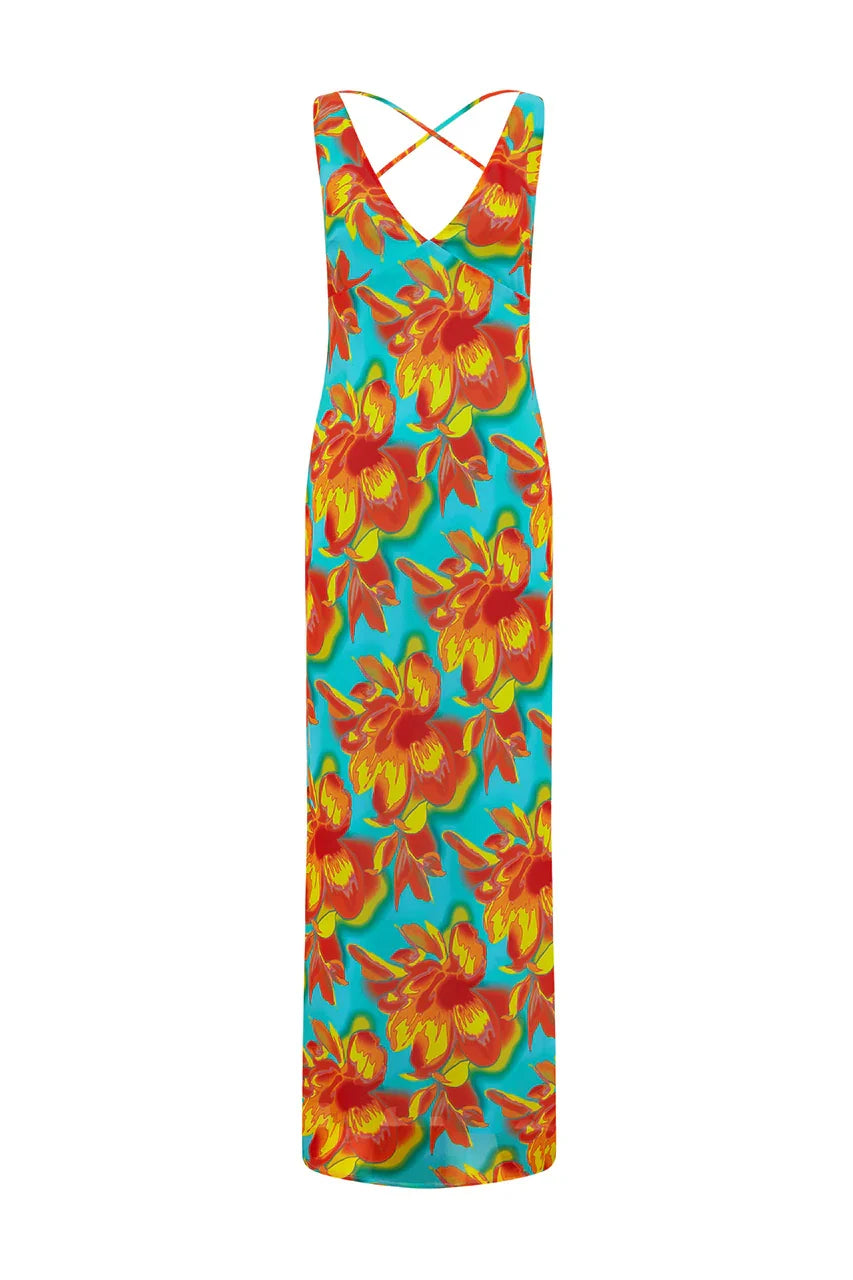 TIANA MAXI DRESS DIAZ AQUA