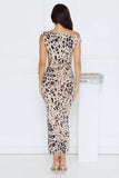 Exotic Essence Off Shoulder Midi Dress Print