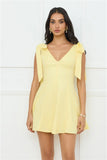 Pretty In Power Mini Dress Yellow