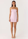 Della Strapless Mini Dress Pink