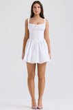 white cotton mini dress
