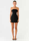 Antalya Strapless Mini Dress Black