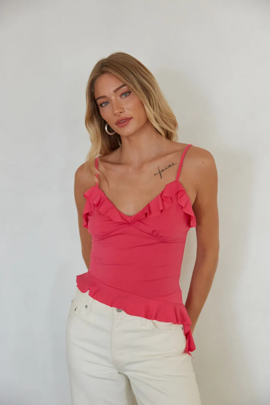 Paige Ruffle Trim Top