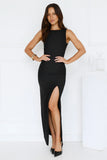 Starlit Grace Maxi Dress Black