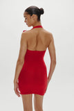 Glamour Halter Knit Mini Dress Heartstrings