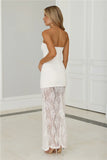 Polished Piece Strapless Lace Maxi Dress White