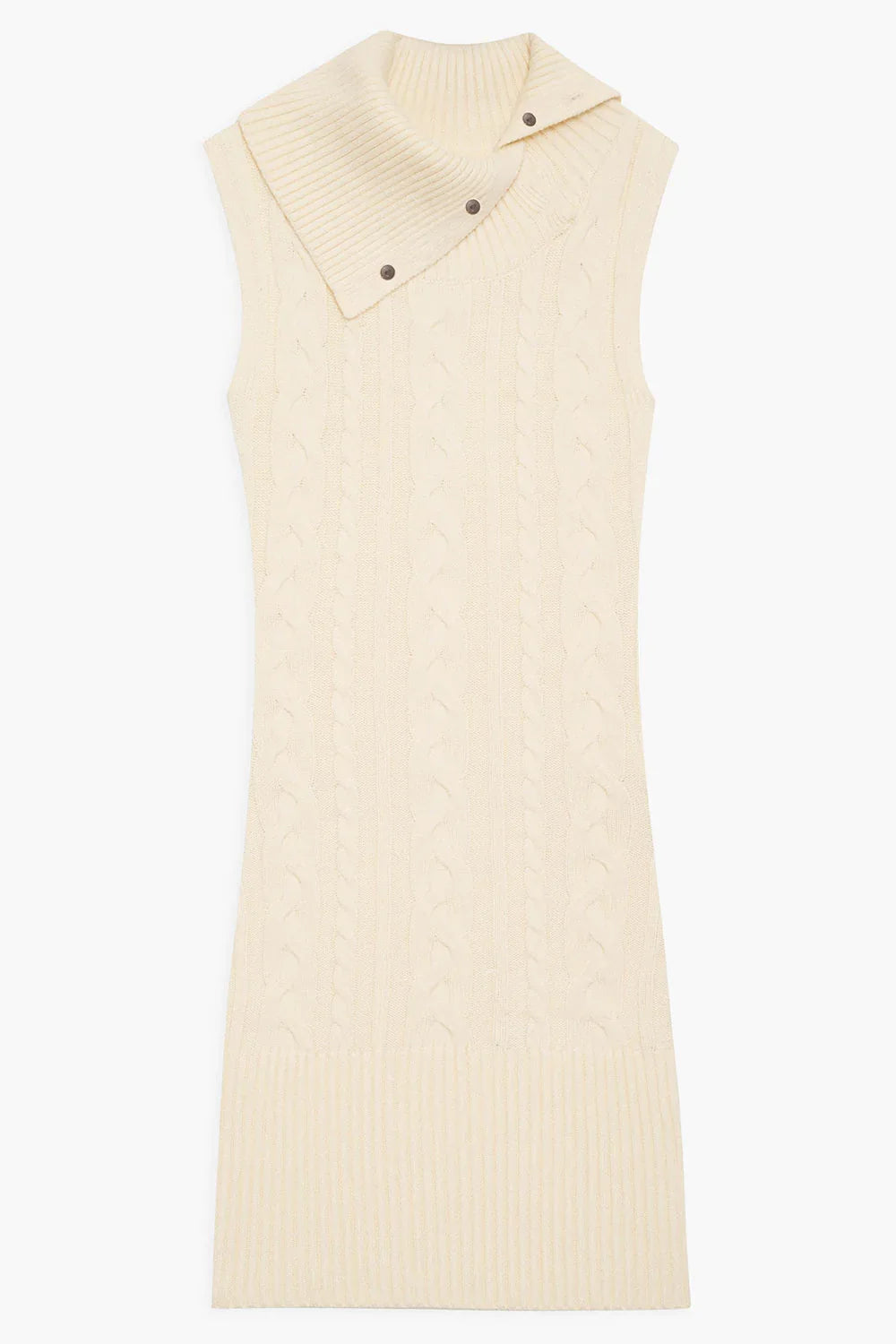 Storm Cable Cloud Knit Mini Dress French Vanilla