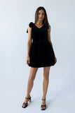 Liora Velvet Mini Dress in Black