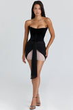 black blush chiffon mini dress limited edition