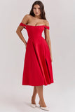 scarlet midi sundress