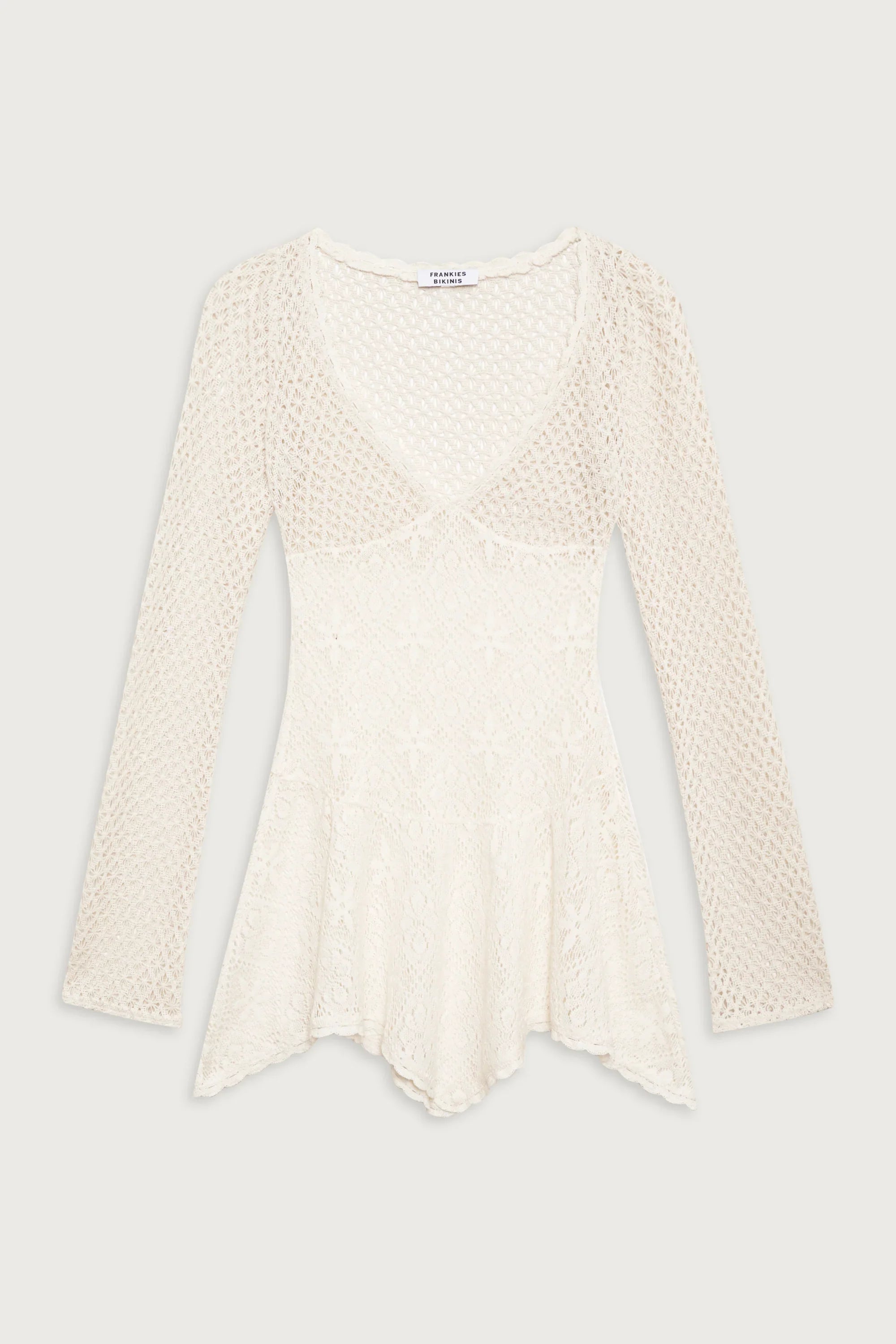 Belle Crochet Mini Dress White