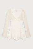 Belle Crochet Mini Dress White