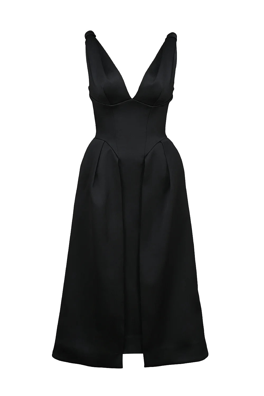 black satin twist strap midi dress sale