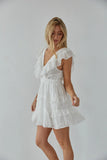 Xena Flutter Sleeve Mini Dress