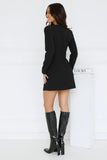 Winter Winner Long Sleeve Mini Dress Black