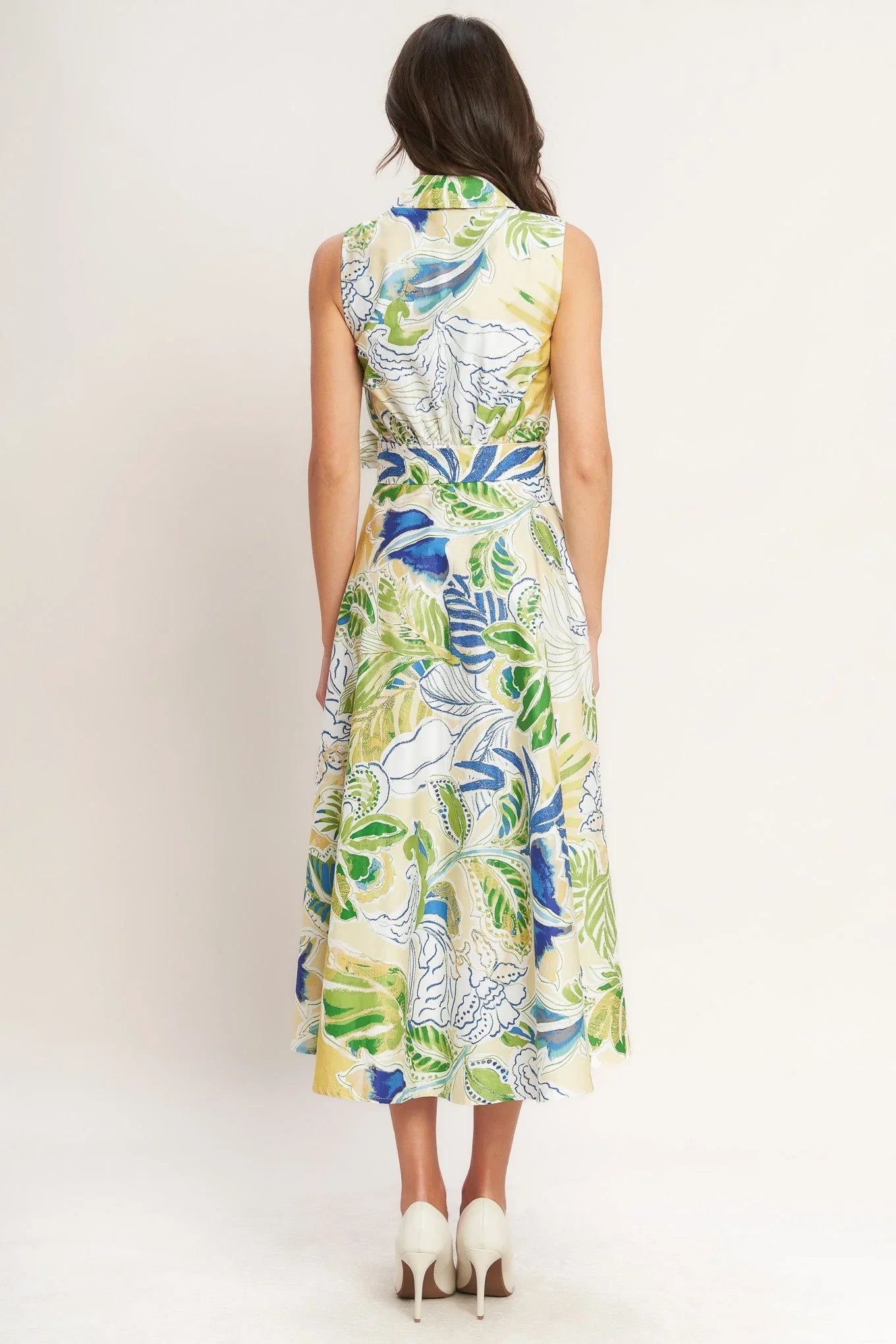 LAGOON FLOW MIDI WRAP DRESS