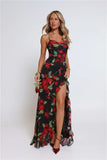 Riviera Sunset Maxi Dress Black