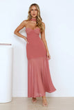 Serene Sway Strapless Maxi Dress Rose