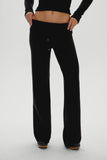 Dawson Knit Fold Over Pants Black