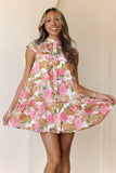 Elegance In London Babydoll Mini Dress Print