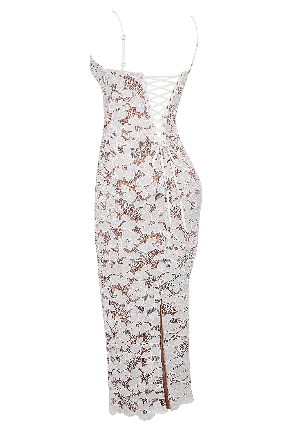 white floral embroidered maxi dress