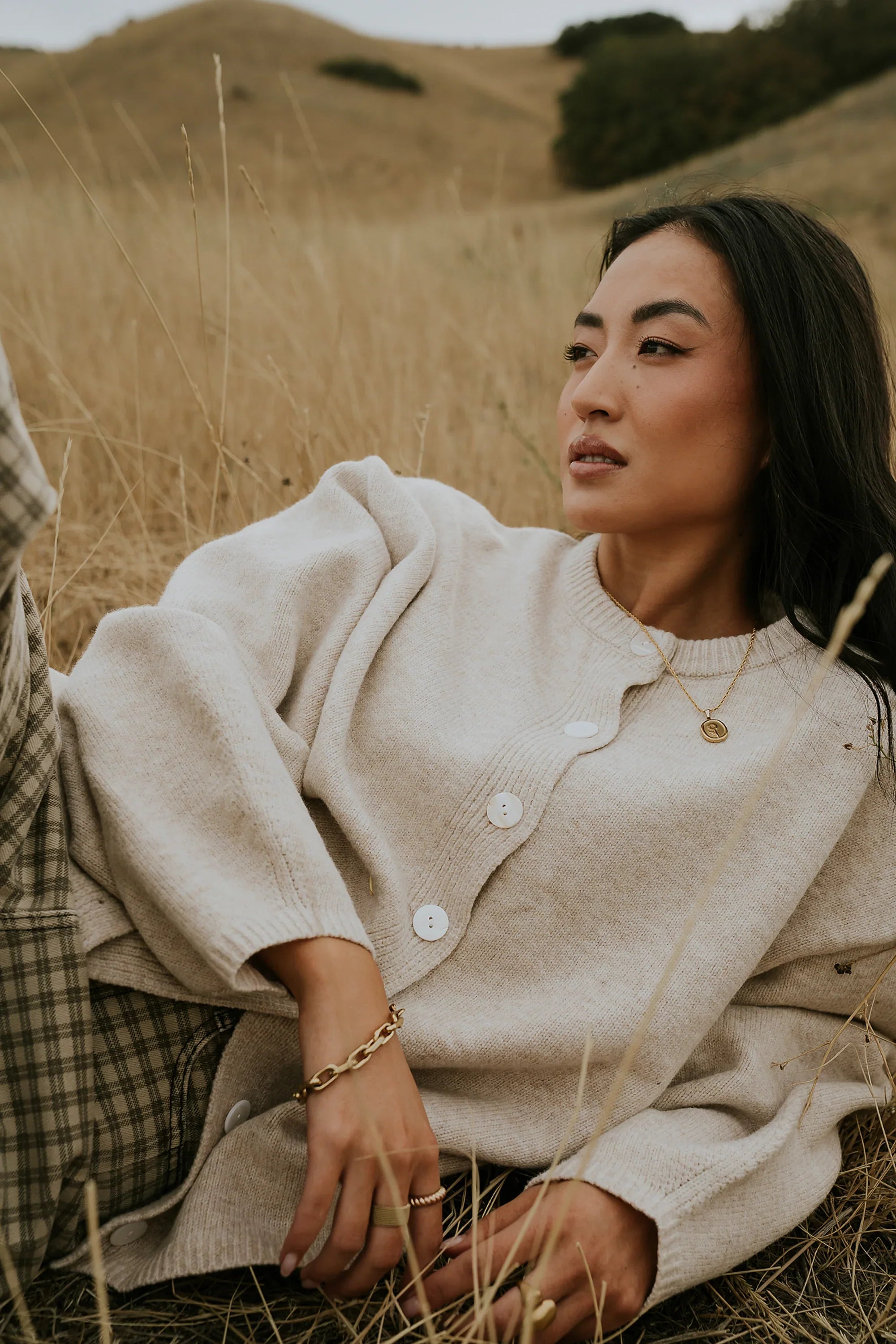 Kaia Knit Cardigan in Oatmeal