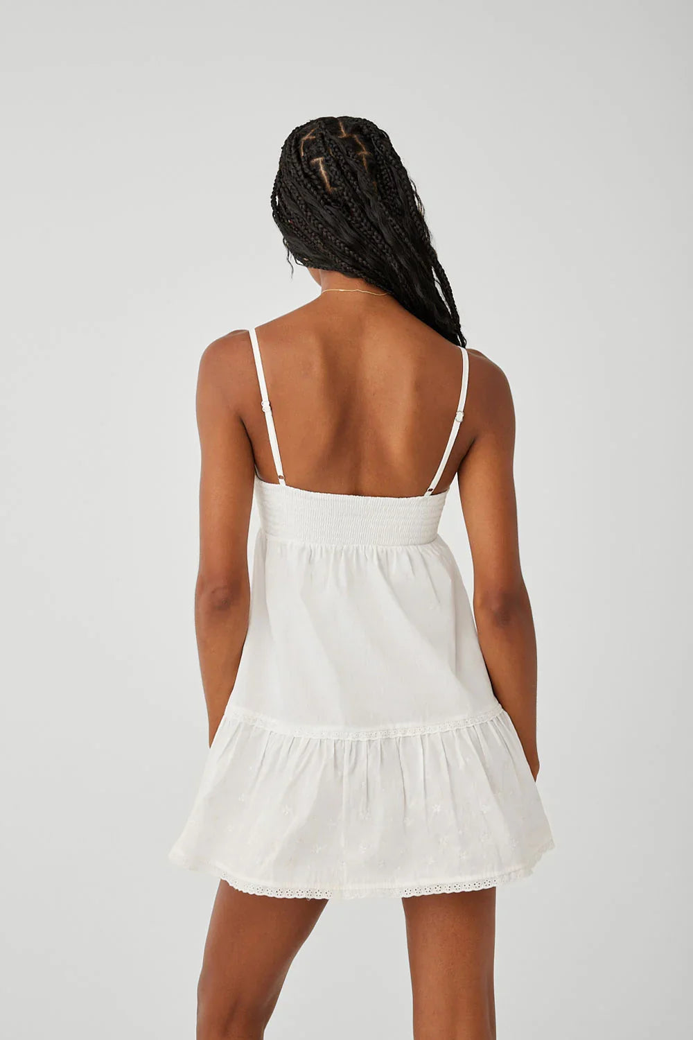 Baby Embroidered Mini Dress White