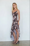 Stormi Mesh Floral Midi Dress