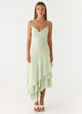 Trisette Midi Dress Lime