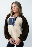 Milana Sherpa Pullover in Brown