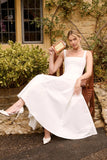 white cotton midi sundress