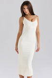 ivory midi bandage dress