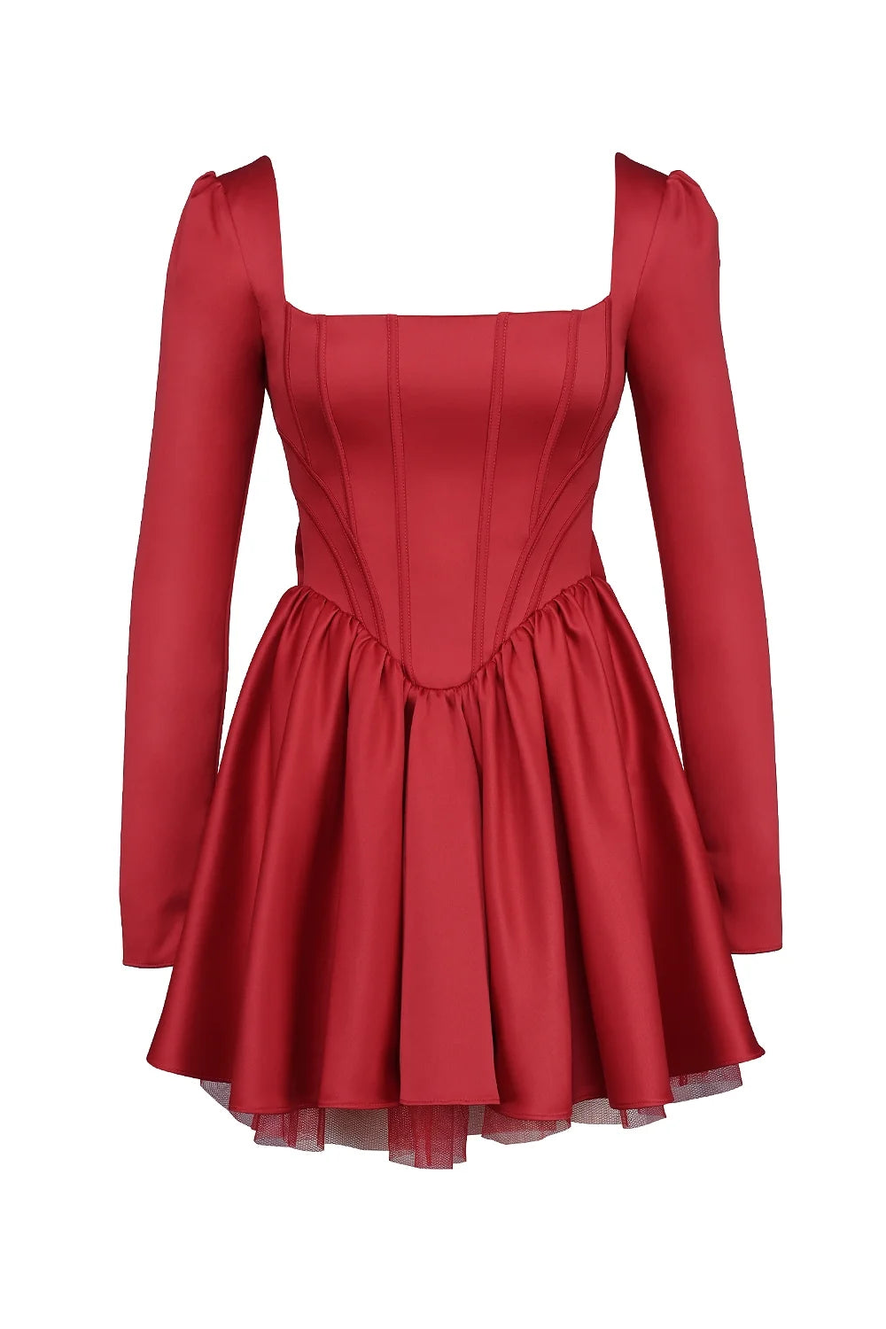holly red removable bow tulle mini dress sale