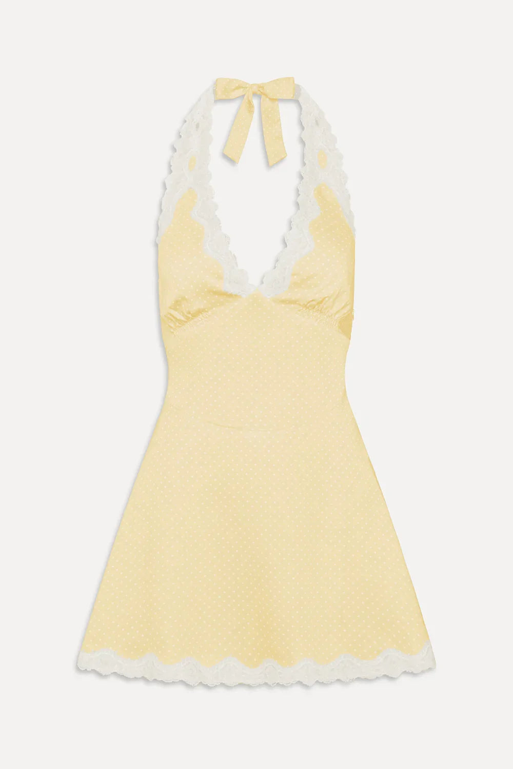 Audrey Satin Mini Dress Whipped Butter Dottie