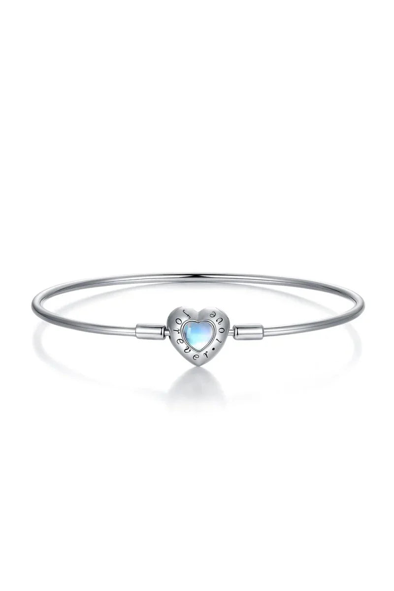 Blue Heart Moonstone Bracelet Perfect Gift