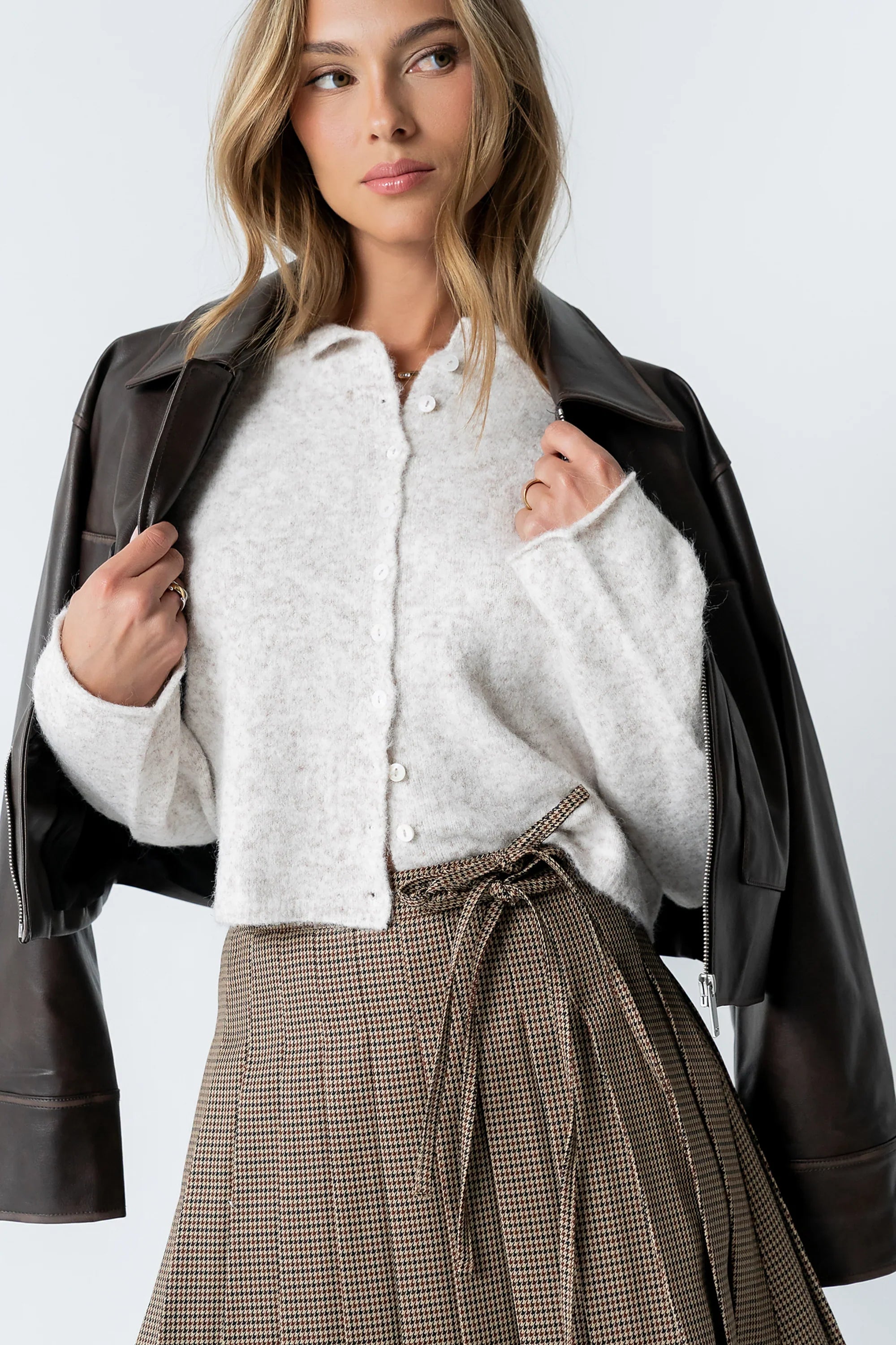 Maci Cardigan in Natural