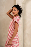 Esme Striped Maxi Dress in Red FINAL SALE